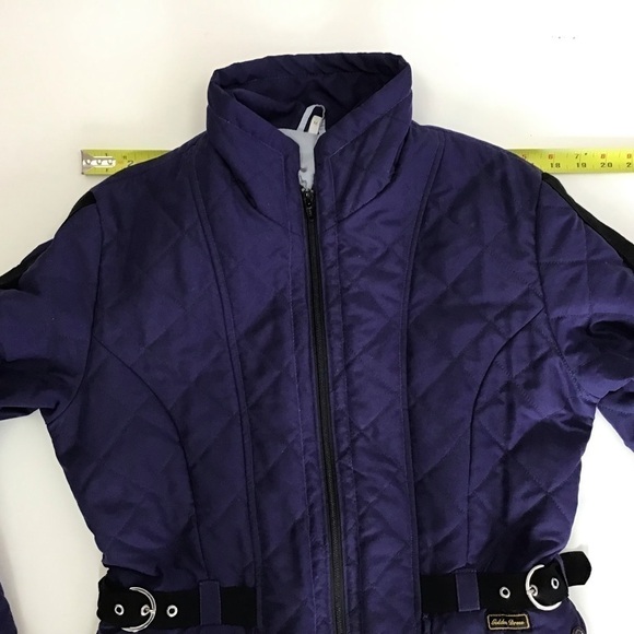 Golden Dress Blue Made in Germany  quilted equestrian barn jacket. Size medium. - Picture 9 of 13